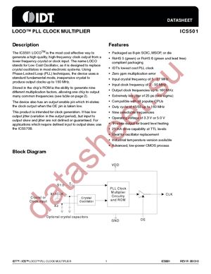 ICS501MLF datasheet  